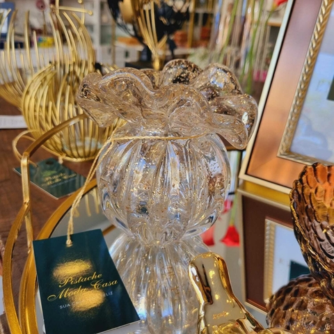 Murano de Vidro Dourado 11CMx9CMx11,5CM