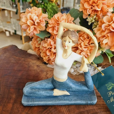 Figura Decorativa de resina Yoga 14x,5,5CM
