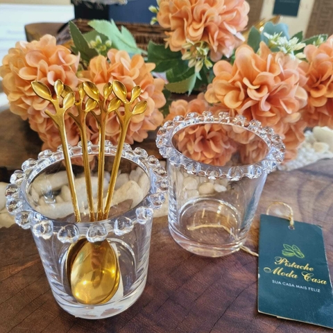 Porta Talher de Cristal Coração