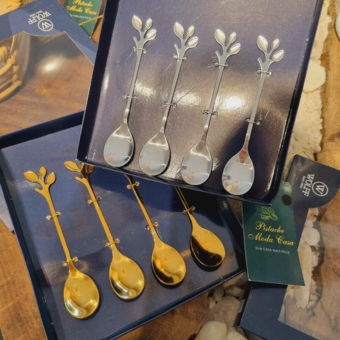 Conjunto de 4 colheres de chá de Aço Inox - comprar online