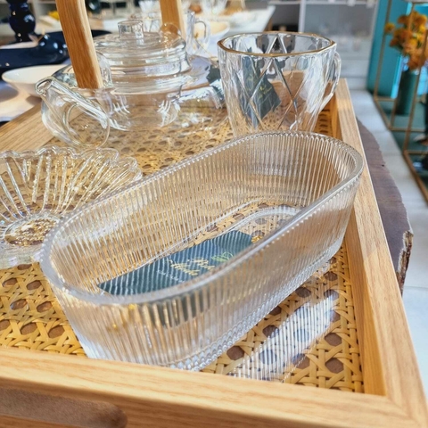 Petisqueira Oval de Vidro 16,5CMx7,5CMx5CM - comprar online