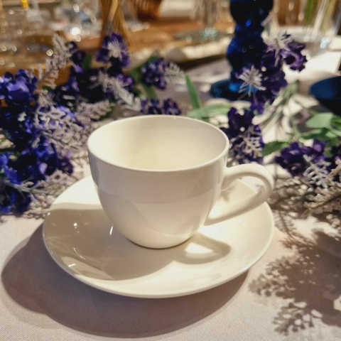 Xícara de café c/Pires de Porcelana 100ml - comprar online