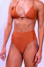 Top Cortininha Pingente Marrom - tez 