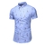 Camisa Casual de Manga Curta Men's Print Blusa de Praia - dg18