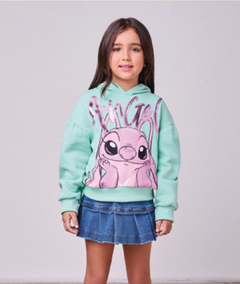 Casaco Moleton Infantil Angel Verde Animê N4845 - Dolce Infanzia