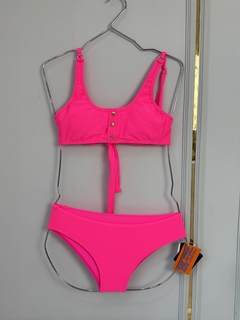 Biquíni Teen Rosa Neon Siri Kids Letícia Euforia 39353 - comprar online