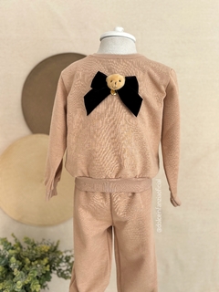 Conjunto Moleton Infantil Menina Nude Ursinho Pelucia 0252 - comprar online