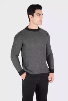 Suéter de Tricot Texturizado com Gola Careca