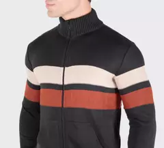 Jaqueta de Tricot com Zíper e Bolso Frontal na internet