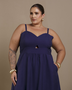 Vestido Mídi Sarjado - comprar online