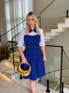 Vestidos Midi Godê Liso Com Detalhes - RDM moda evangélica