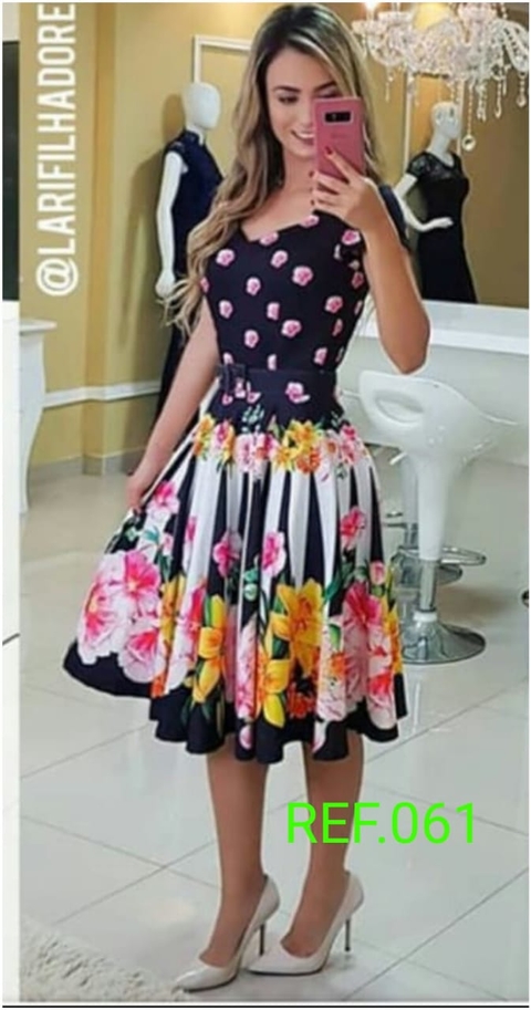 Vestido Godê Estampado Suplex Digital