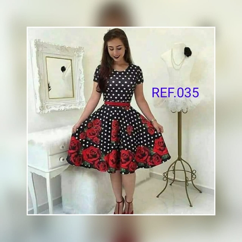 Vestido Godê Estampado Suplex Digital