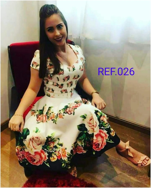 Vestido Godê Estampado Suplex Digital