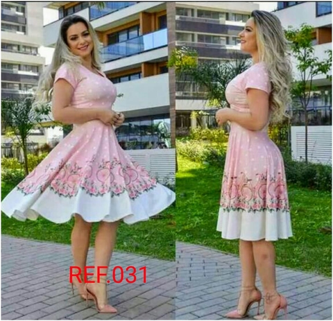 Vestido Godê Estampado Suplex Digital