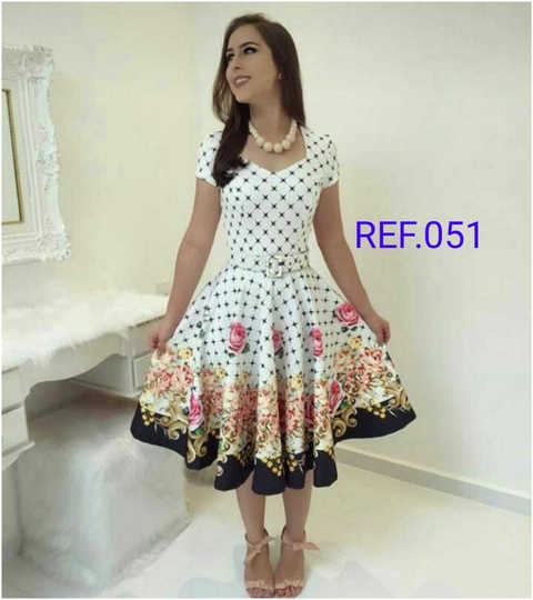 Vestido Godê Estampado