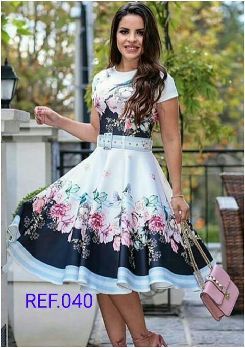 Vestido Godê Estampado Suplex Digital