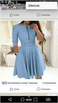 Vestido Midi Godê Liso No Crepe De Malha Várias Cores - comprar online