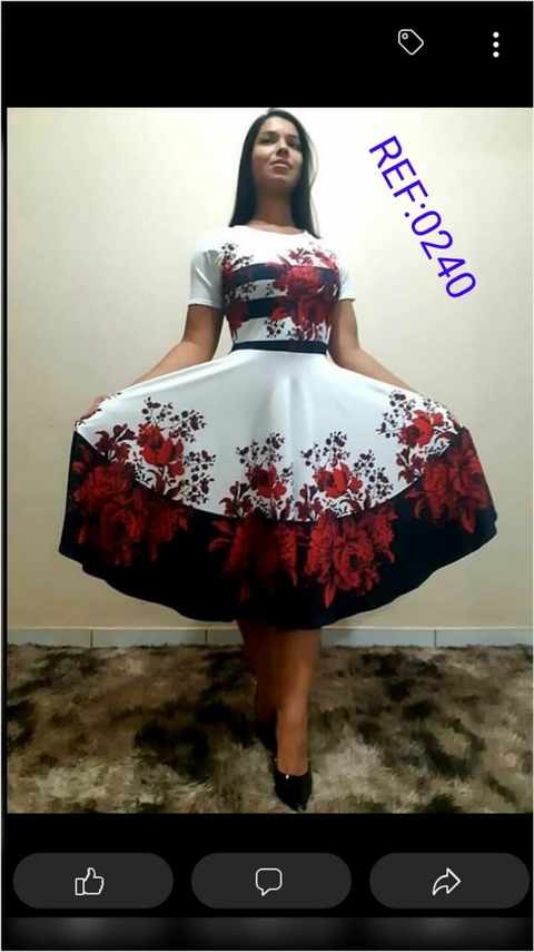 Vestido Godê Estampado