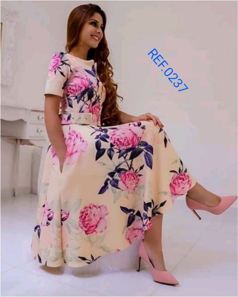 Vestido Godê Estampado Suplex Digital