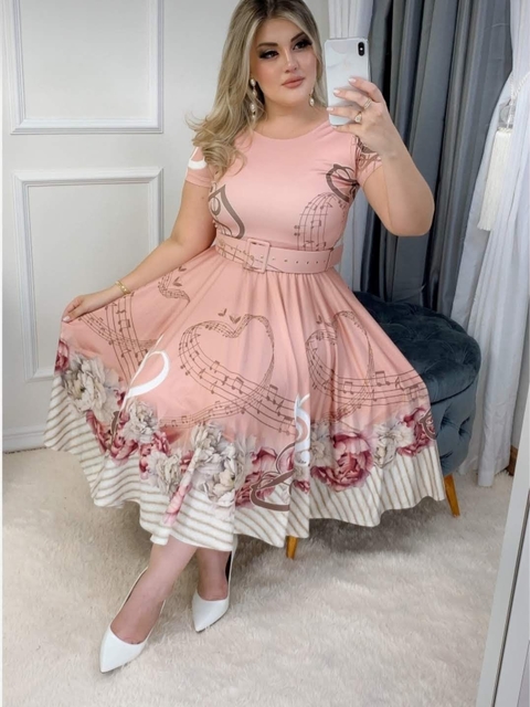 Vestido Godê Estampado