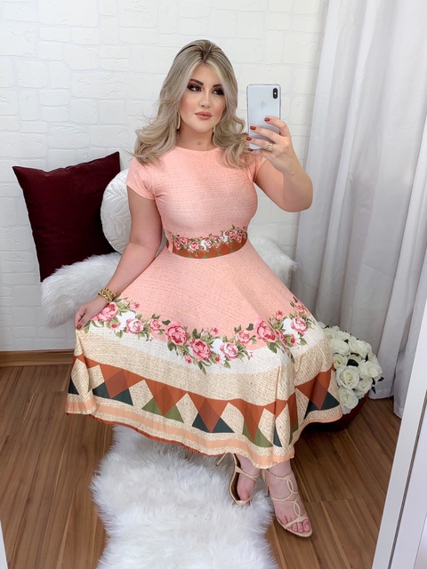 Vestido Godê Estampado