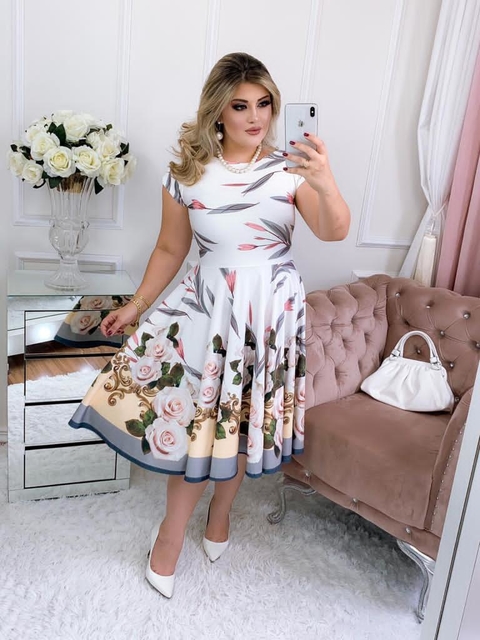 Vestido Godê Estampado Suplex Digital