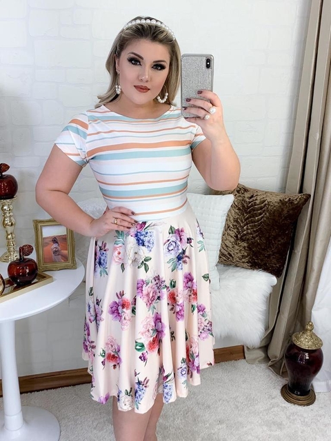 Vestido Godê Estampado Suplex Digital