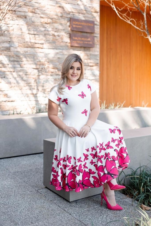 Vestido Godê Estampado Suplex Digital