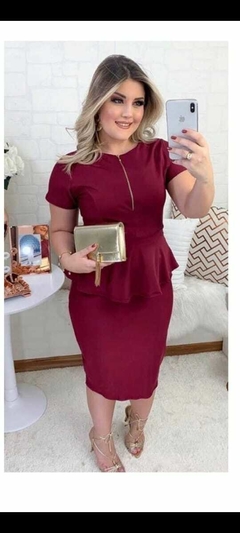 Vestido Tubinho Peplum - comprar online