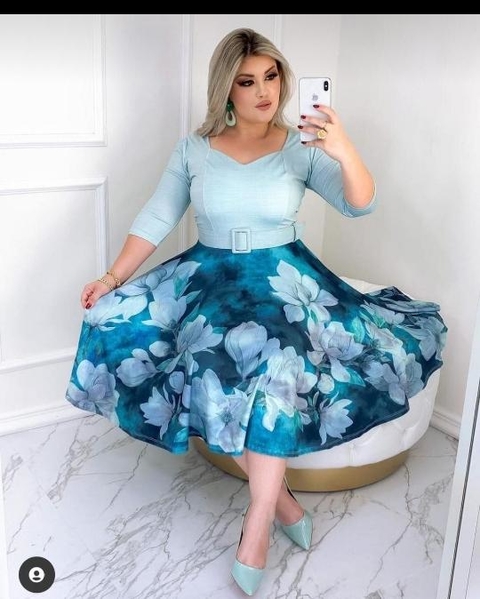 Vestido Godê Estampado