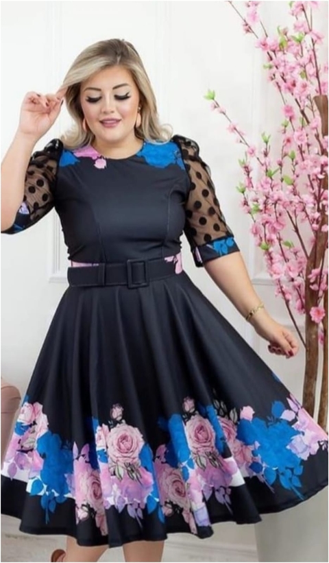 Vestido Godê Estampado