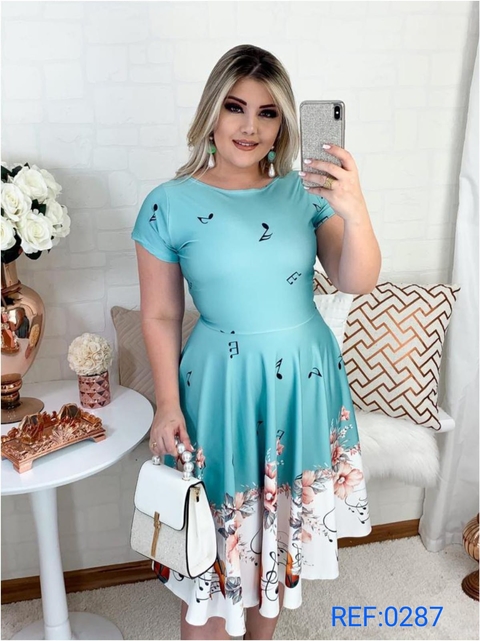 Vestido Godê Estampado