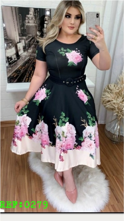 Vestido Godê Estampado