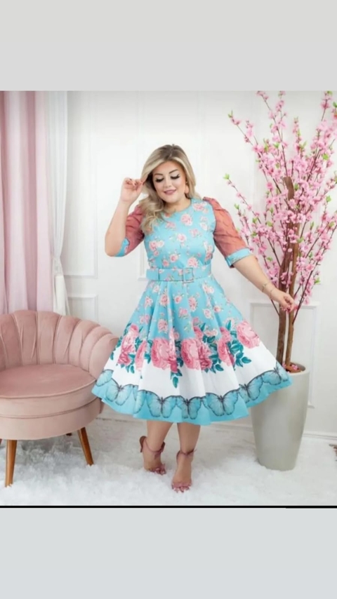 Vestido Godê Estampado