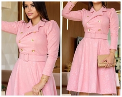 Vestido Transpassado no Jacquard 3D
