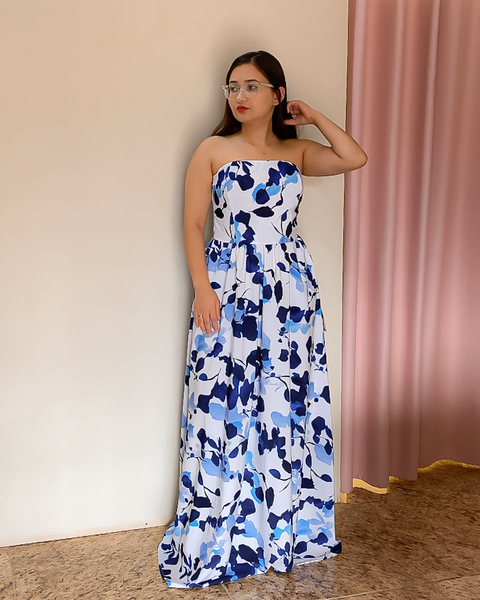 Vestido Tomara que Caia Longo Estampado - comprar online