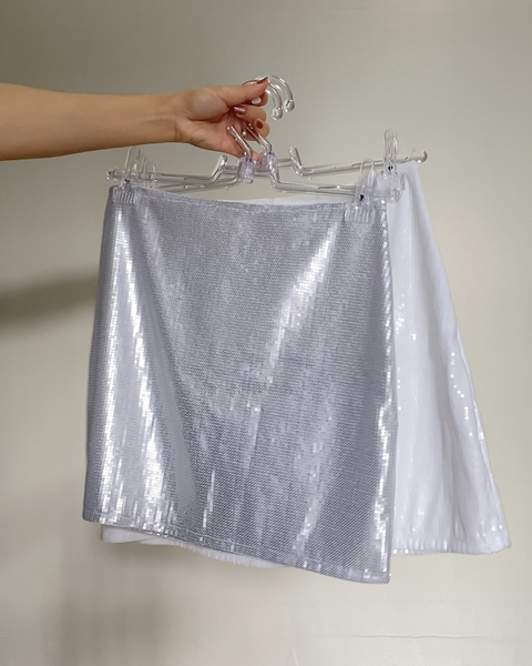 Saia de Paetê Prata - BY FRANCISCA - comprar online