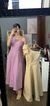 Vestido ombro único laço