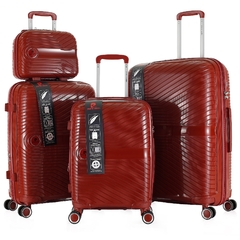 Set De 4 Valijas Rígidas Pierre Cardin Beauty Tsa G360 - valijas.com.ar