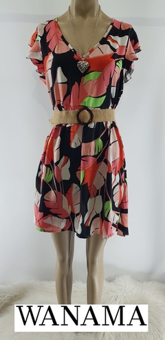 vestidos de fibrana cortos - comprar online