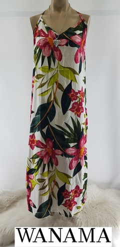 vestido de fibrana largo - comprar online
