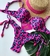 Biquini Karen super luxo animal print (pink/azul)