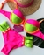 Biquini Bianca super luxo (pink neon/verde lima)