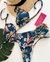 Biquini Mel super luxo (azul floral)