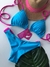 Biquini Cris super luxo (azul/pink) - comprar online