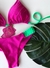Biquini Cris super luxo (rosa/verde neon)