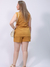 Conjunto alfaiataria maxi colete e shorts Nati na internet