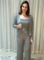Conjunto Três Peças Lãzinha Canelada Cropped Fran