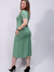 Vestido Midi com bolsos e fenda frontal Gabi - comprar online